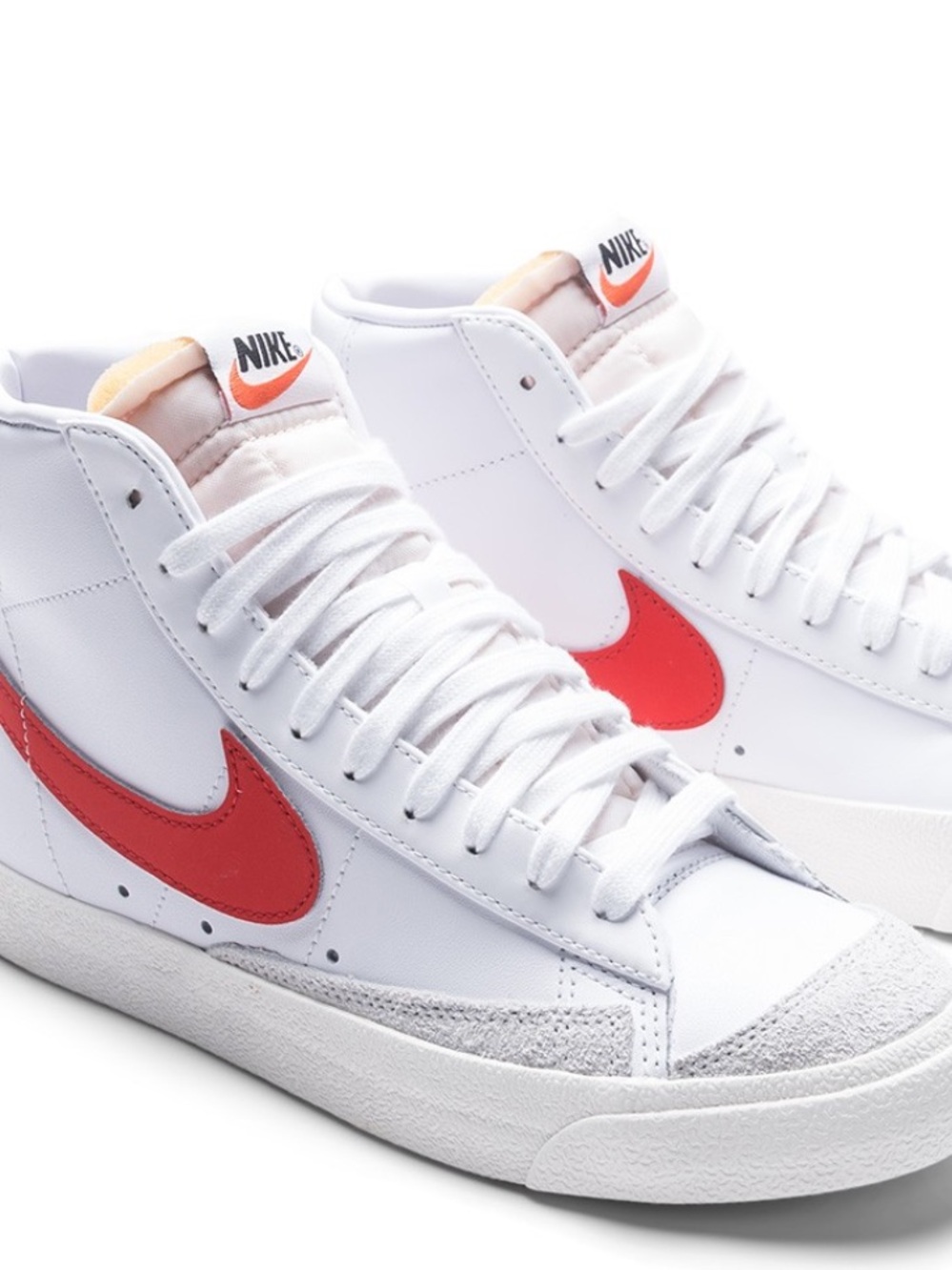 Women’s Nike Blazer Mid '77 White with Red Swoosh